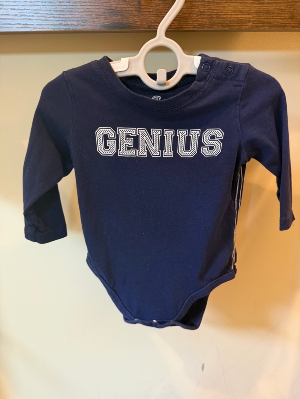 Okie Dokie Baby Boy GENIUS One Piece Bodysuit Size 6 Months